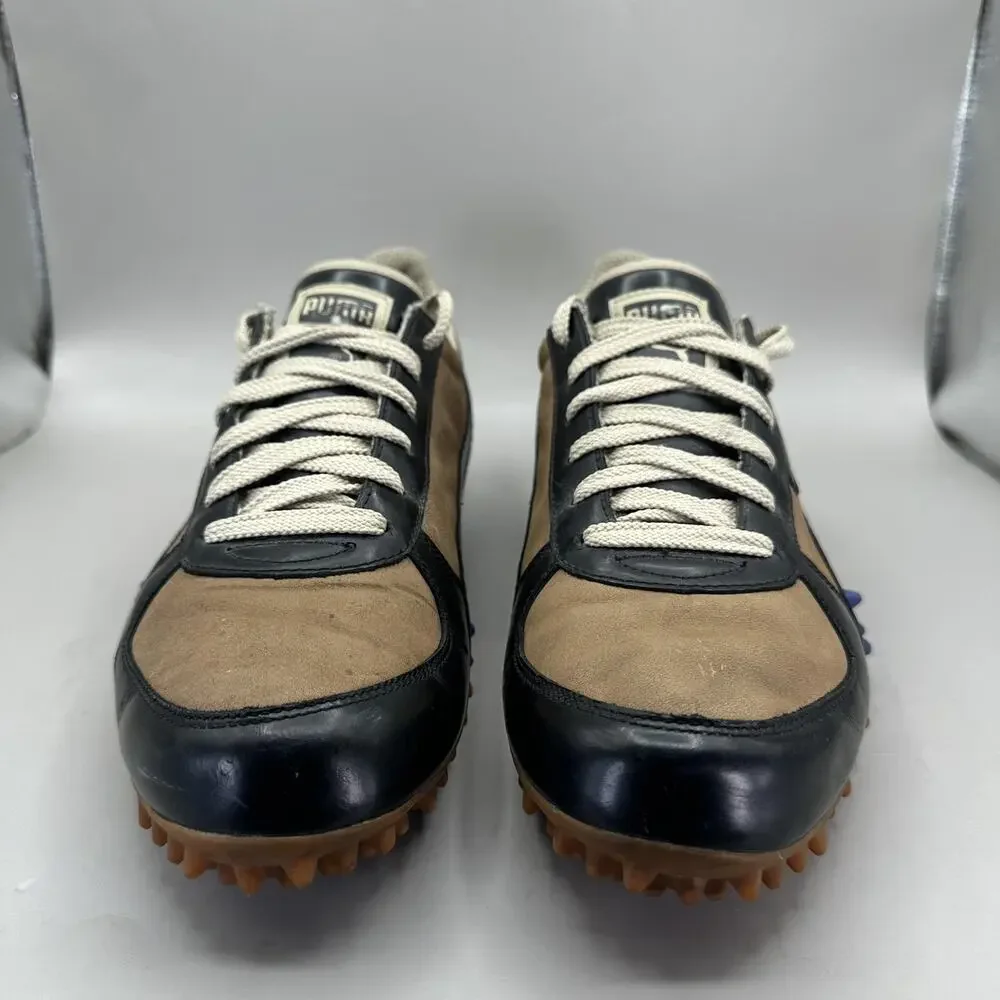 PUMA 5000 M Shoes Mens Size 11.5 Brown Black Suede Running Track Sneakers